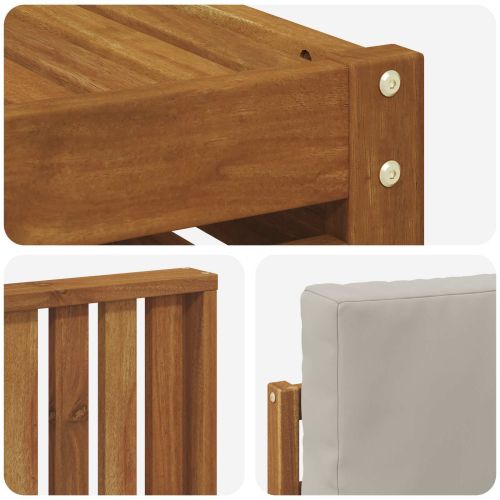 Комплекти дивани с възглавница 6 pcs Естествено и светло сиво