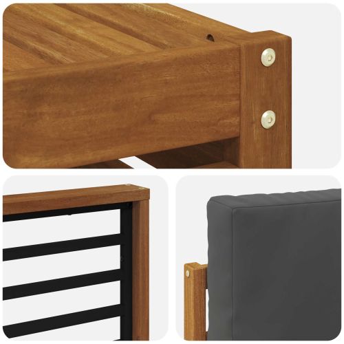 Комплекти дивани с възглавница 6 pcs Натурален и Антрацит