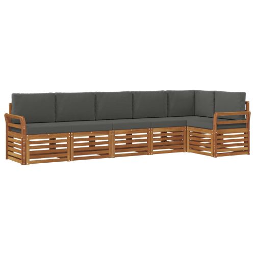 Комплекти дивани с възглавница 6 pcs Натурален и Антрацит