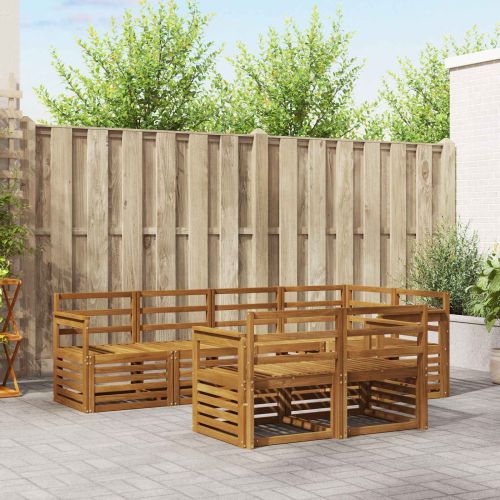 Комплекти дивани 7 pcs Естествен Солидно акациево дърво