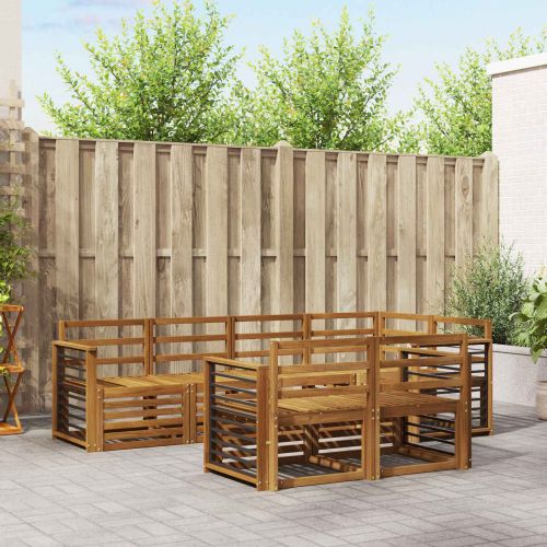 Комплекти дивани 7 pcs Естествен Солидно акациево дърво