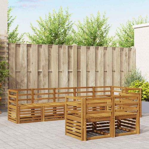 Комплекти дивани 8 pcs Естествен Солидно акациево дърво