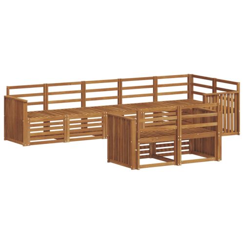 Комплекти дивани 8 pcs Естествен Солидно акациево дърво