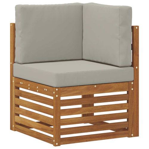 Комплекти дивани с възглавница 9 pcs Естествено и светло сиво