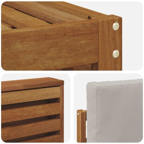 Комплекти дивани с възглавница 9 pcs Естествено и светло сиво