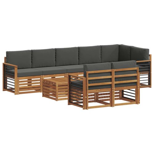 Комплекти дивани с възглавница 9 pcs Натурален и Антрацит