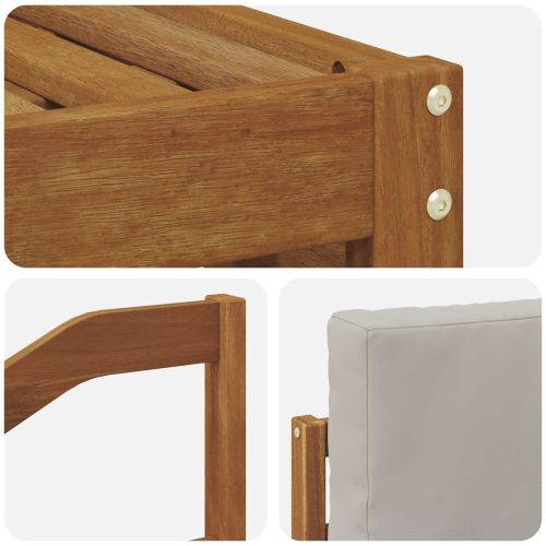 Комплекти дивани с възглавница 9 pcs Естествено и светло сиво