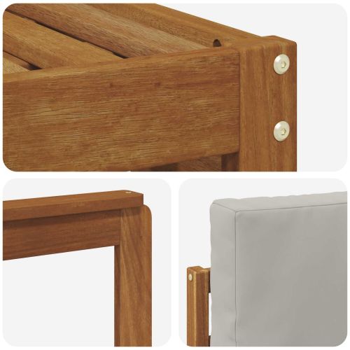 Комплекти дивани с възглавница 6 pcs Естествено и светло сиво