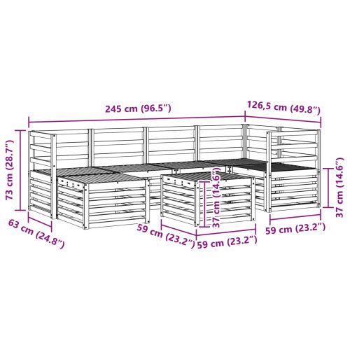 Комплекти дивани Естествен Солидно акациево дърво