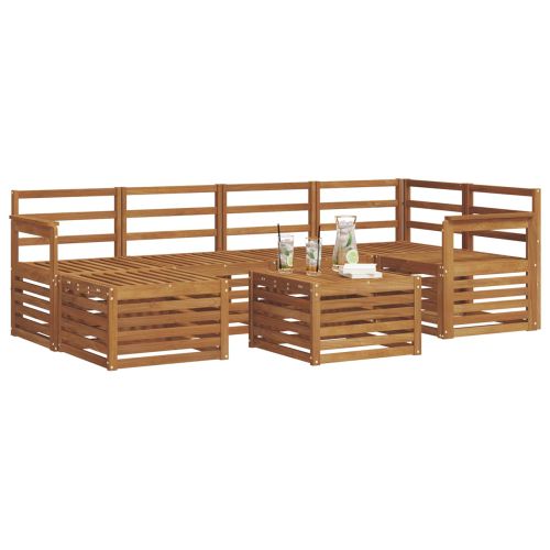 Комплекти дивани Естествен Солидно акациево дърво