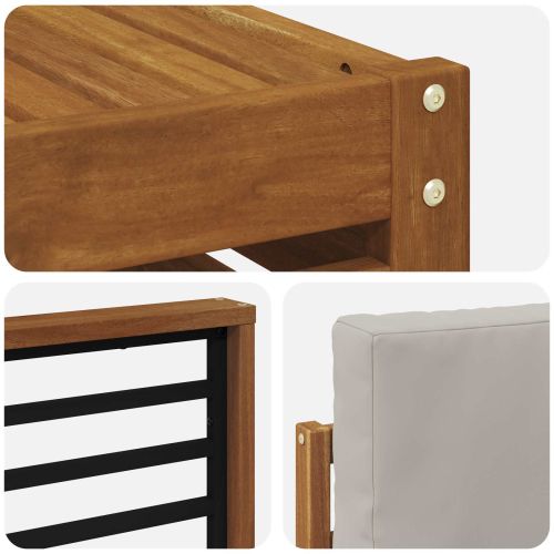 Комплекти дивани с възглавница 7 pcs Естествено и светло сиво