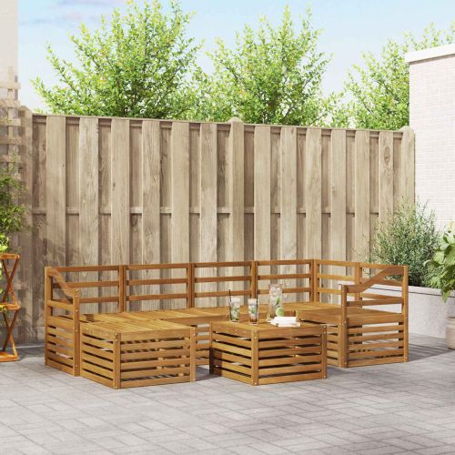 Комплекти дивани Естествен Солидно акациево дърво