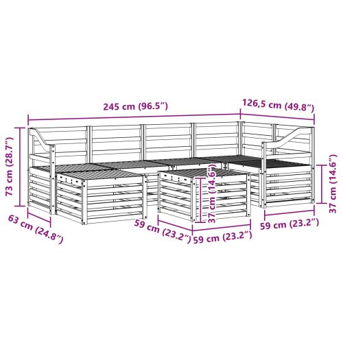 Комплекти дивани Естествен Солидно акациево дърво