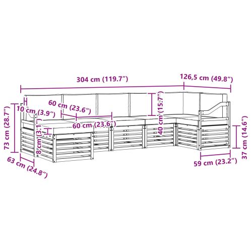 Комплекти дивани с възглавница 7 pcs Естествено и светло сиво