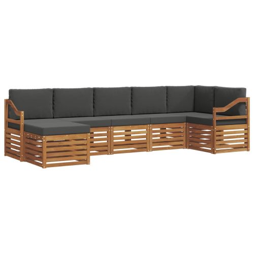 Комплекти дивани с възглавница 7 pcs Натурален и Антрацит