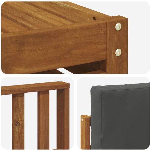 Комплекти дивани с възглавница 8 pcs Натурален и Антрацит