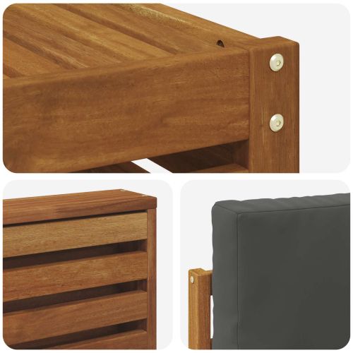 Комплекти дивани с възглавница 8 pcs Натурален и Антрацит