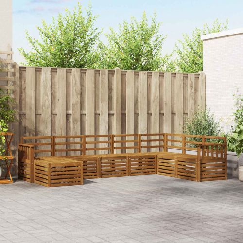 Комплекти дивани 8 pcs Естествен Солидно акациево дърво