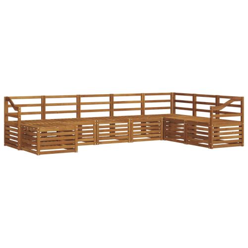 Комплекти дивани 8 pcs Естествен Солидно акациево дърво