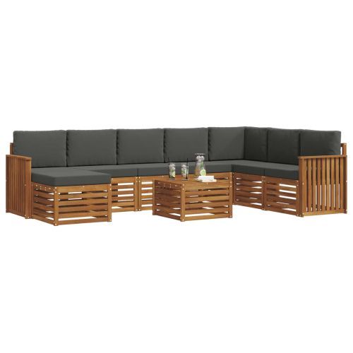 Комплекти дивани с възглавница 9 pcs Натурален и Антрацит