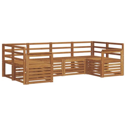 Комплекти дивани 6 pcs Естествен Солидно акациево дърво