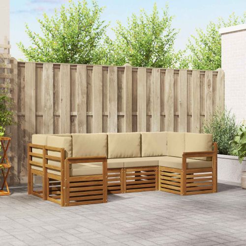 Комплекти дивани 20 pcs Естествен Солидно акациево дърво