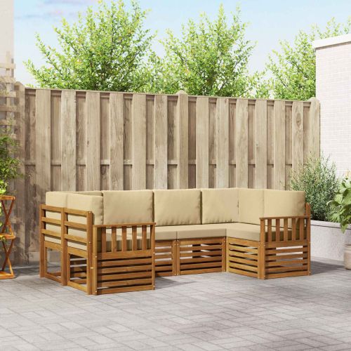 Комплекти дивани 20 pcs Естествен Солидно акациево дърво