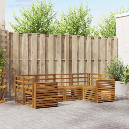 Комплекти дивани 6 pcs Естествен Солидно акациево дърво