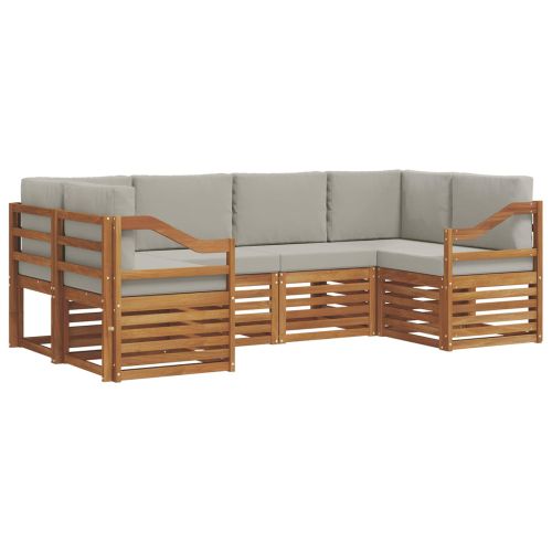 Комплекти дивани с възглавница 6 pcs Естествено и светло сиво