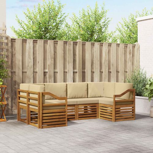 Комплекти дивани 20 pcs Естествен Солидно акациево дърво