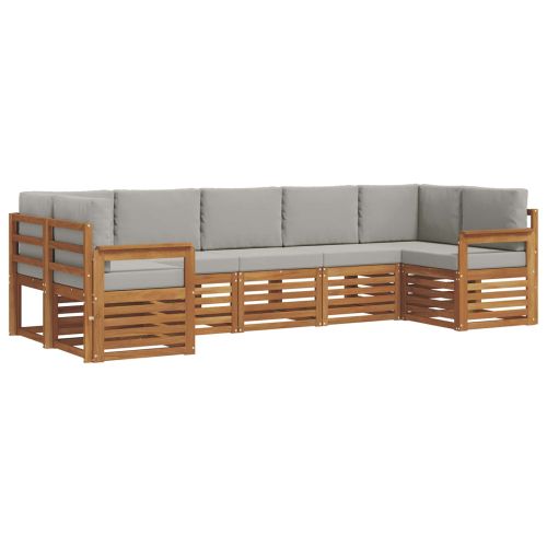 Комплекти дивани с възглавница 7 pcs Естествено и светло сиво