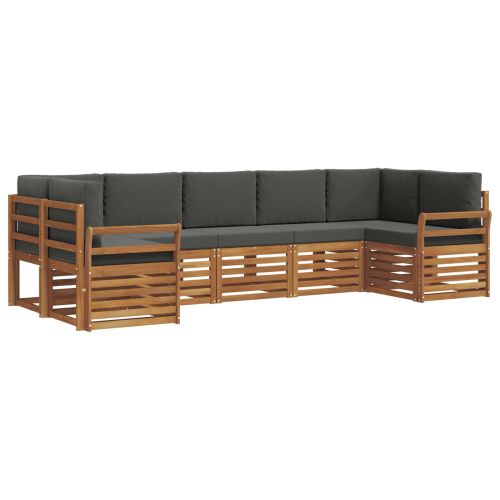 Комплекти дивани с възглавница 7 pcs Натурален и Антрацит