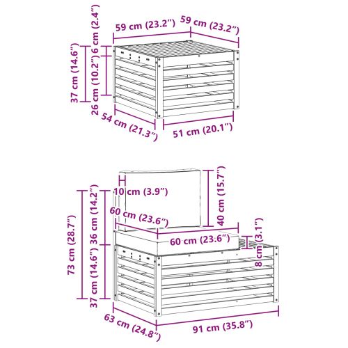 Комплект дивани за открито 3 Брой Естествено и светло сиво