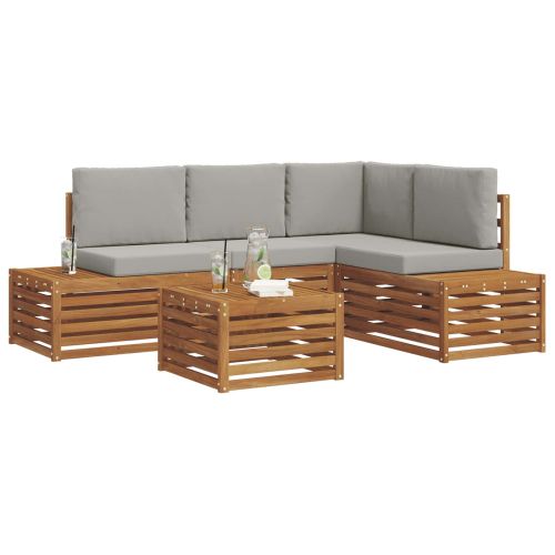 Комплекти дивани с възглавница 5 Брой Естествено и светло сиво