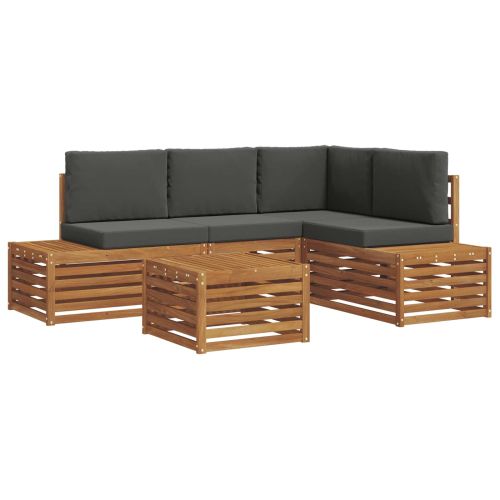 Комплекти дивани с възглавница 5 Брой Натурален и Антрацит