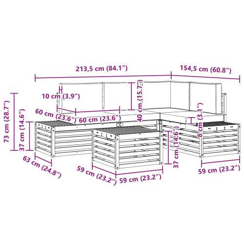 Комплекти дивани с възглавница 5 Брой Натурален и Бежов