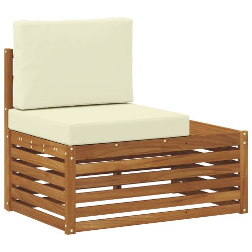 Комплект дивани за открито 7 Брой Натурален и Крема