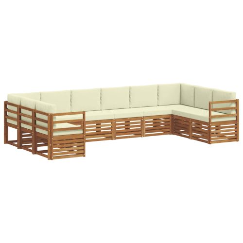 Комплекти дивани с възглавница 10 pcs Натурален и Крема