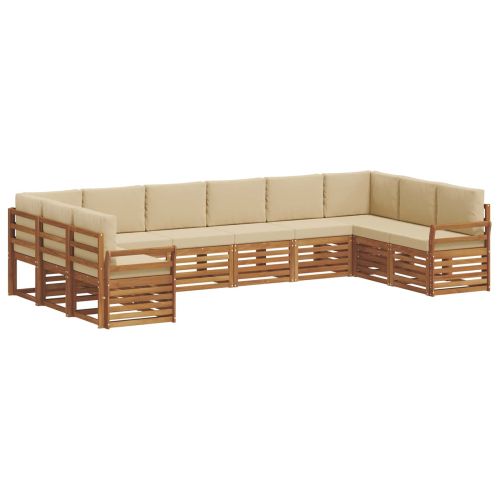 Комплекти дивани с възглавница 10 pcs Натурален и Бежов