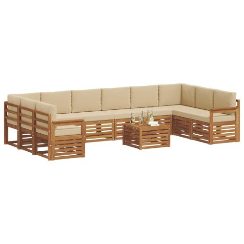 Комплекти дивани с възглавница 11 pcs Натурален и Бежов