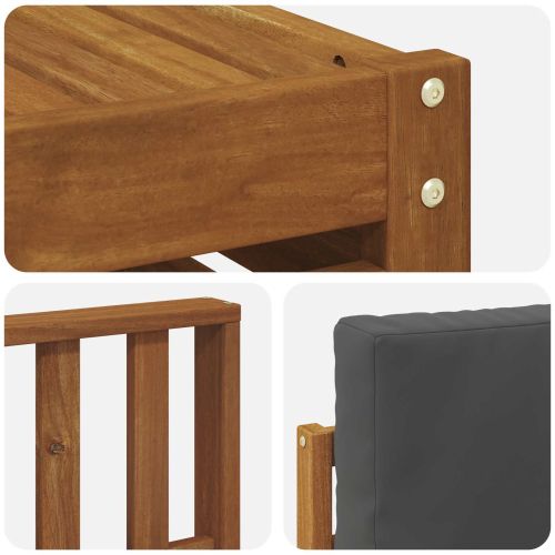 Комплекти дивани с възглавница 11 pcs Натурален и Антрацит