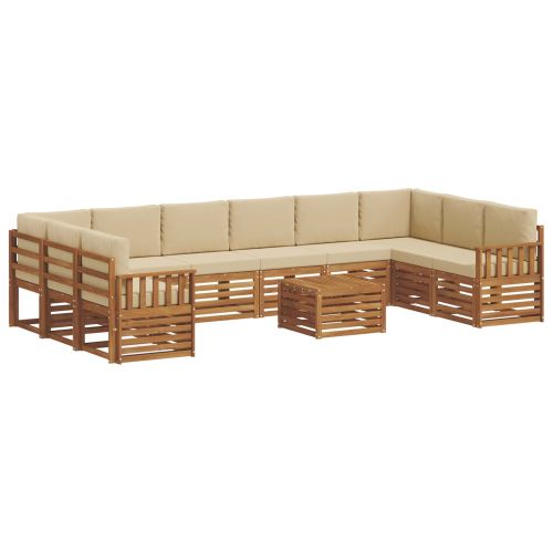 Комплекти дивани с възглавница 11 pcs Натурален и Бежов