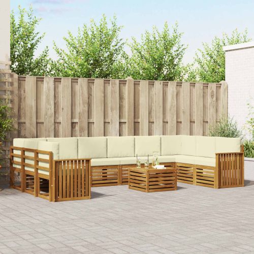 Комплекти дивани с възглавница 11 pcs Натурален и Крема