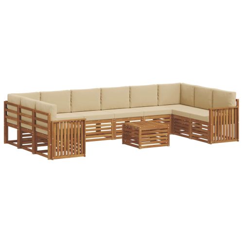 Комплекти дивани с възглавница 11 pcs Натурален и Бежов