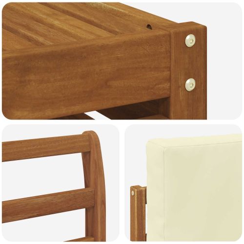 Комплекти дивани с възглавница 11 pcs Натурален и Крема