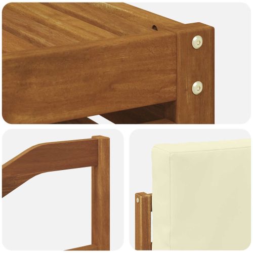 Комплекти дивани с възглавница 11 pcs Натурален и Крема