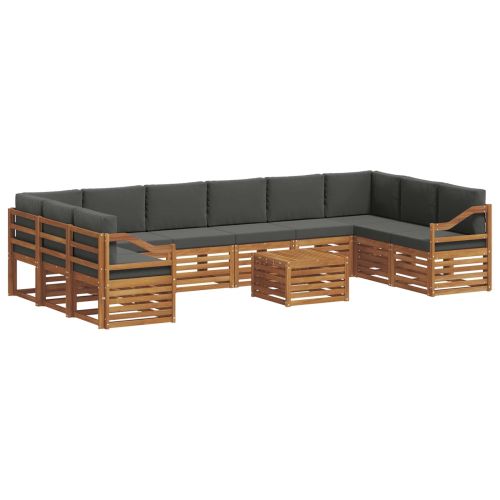 Комплекти дивани с възглавница 11 pcs Натурален и Антрацит