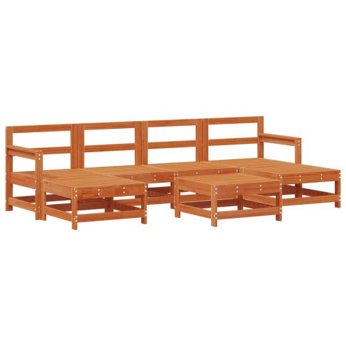 Комплект за почивка в градина 7 pcs Восъчен Кафяв