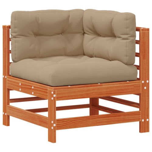 Комплект за почивка в градина 6 pcs Восъчен Кафяв