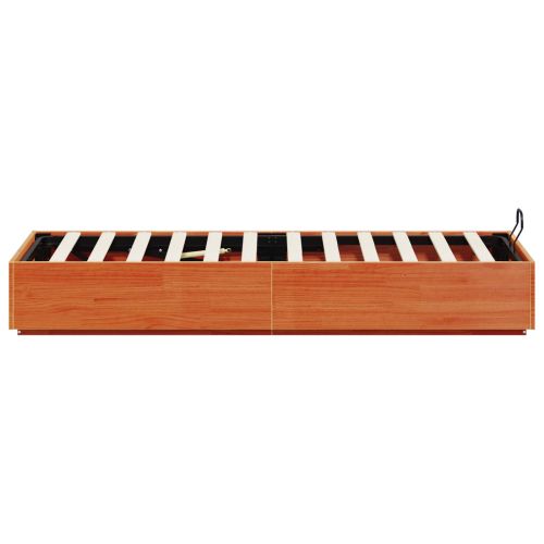 Отоманско легло Восъчен Кафяв 80 x 200 cm Масивна боровина